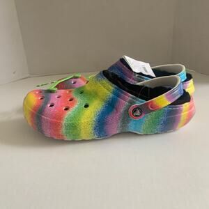 Crocs Men's Size 12 Classic Lined Spray Dye Adult Clogs Brand New